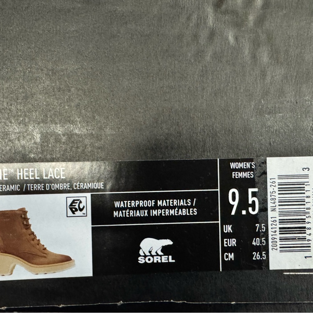NIB Sorel Hi-Line Heel‎ Lace Boots - Women's, Umber/Ceramic, 9.5US MSRP $200 - Picture 3 of 5